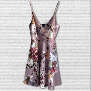 Floral Lavender Mini Dress